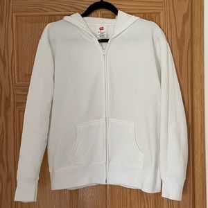 White Hanes Soft-cotton Sweatshirt